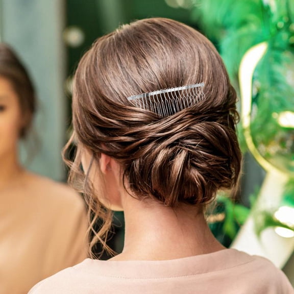 BESTYASH 8pcs Metal Slim Wire Tail Comb Secure Hairstyle Combs For Women Silver