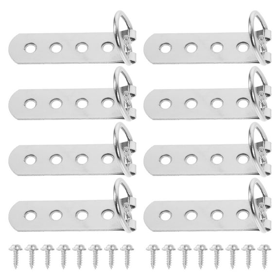 BESTYASH 8pcs Picture Framing Hardware D Ring Hangers Metal Silver Hanging Solutions For Home Decor