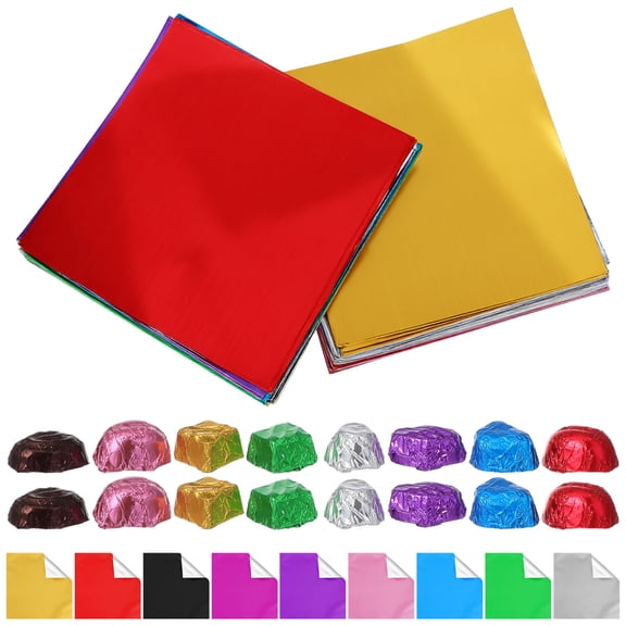 BESTYASH 900-Piece Assorted Color Aluminum Foil Paper for Chocolate Wrapping and Candy Packaging