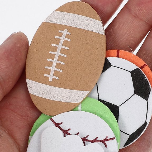 BESTYASH 90Pcs Eva Sports Ball Stickers Self Adhesive for Scrapbooking and Party Use
