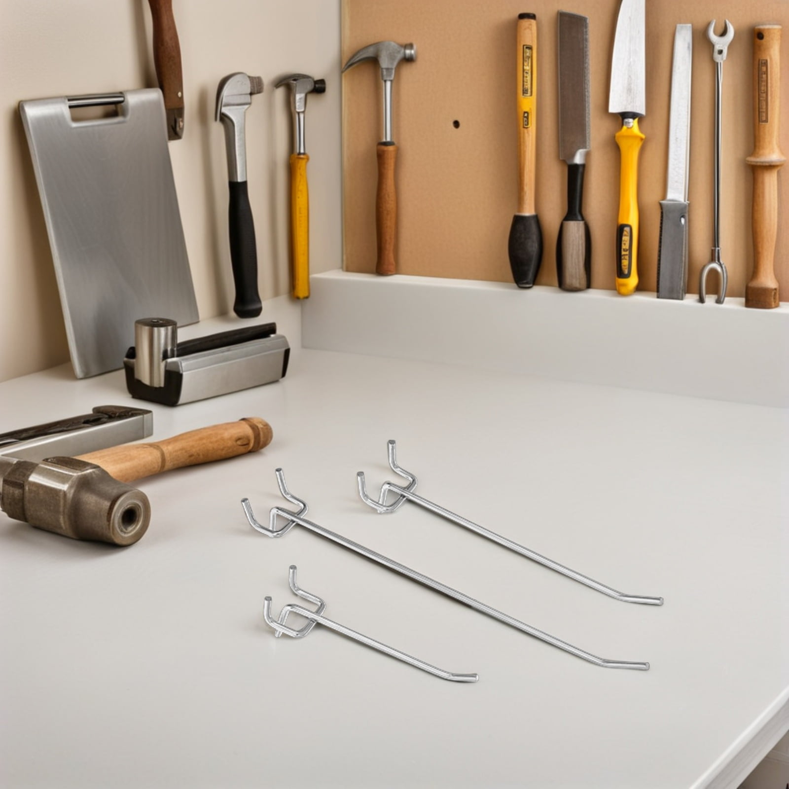 BESTYASH 90-Piece Heavy Duty Pegboard Hooks Set for Garage Wall Organizer with Metal Tool Holders and Accessories