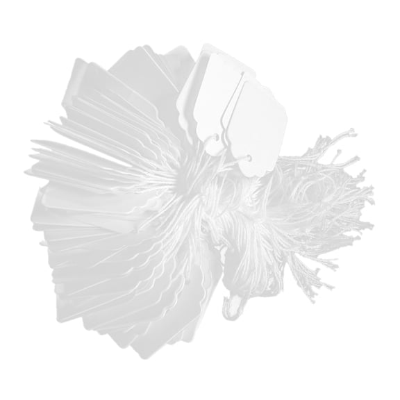 BESTYASH 95Pcs White Display Tags with String for Quick Writing Price Marking in Shops