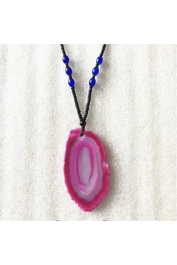 9Pcs Brazil Natural Agate Slices in Assorted Colors for Unique Sweater Chain and Decoration