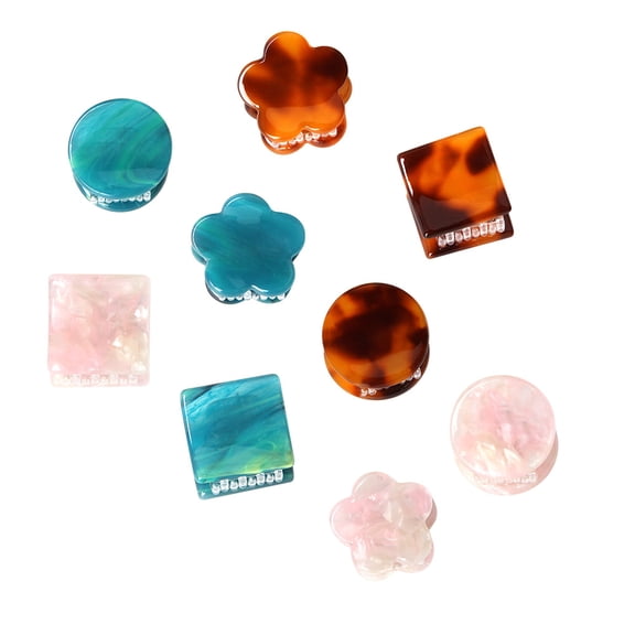 BESTYASH 9Pcs Claw Clip Set Organize Hair Bangs Simple Accessories for Women Kids Festivals