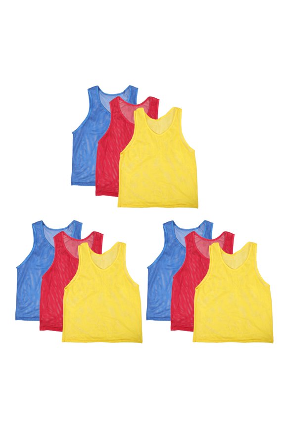 9Pcs Universal Fit Sports Training Vests with Enhanced Airflow for Adult Gym Use