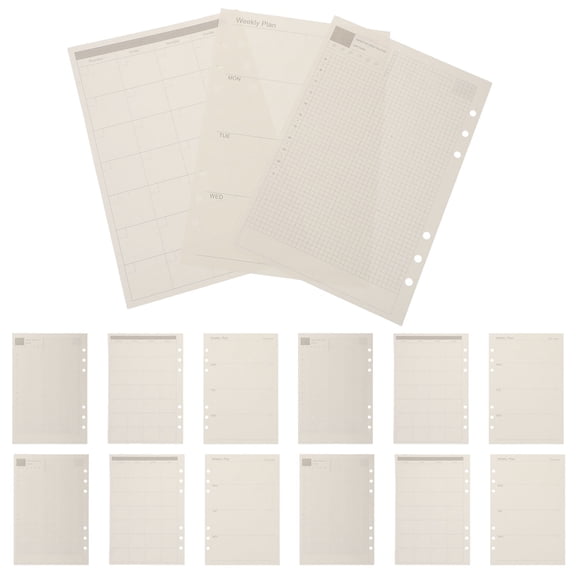 BESTYASH A5 Planner Insert Refill Paper for 6 Ring Binder Daily Weekly Monthly Planner Pages