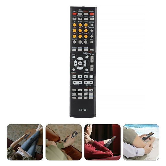 BESTYASH AV Receiver Remote Controller Low Power Consumption Black ABS 1Pcs
