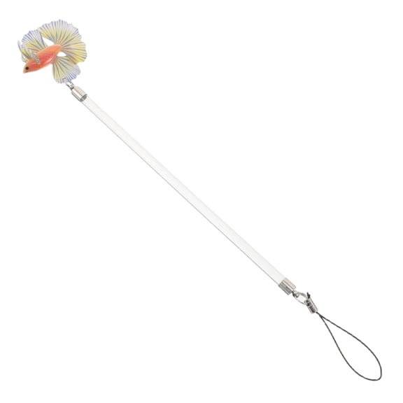 BESTYASH Realistic Orange Betta Fish Training Stick for Freshwater and Saltwater Aquariums