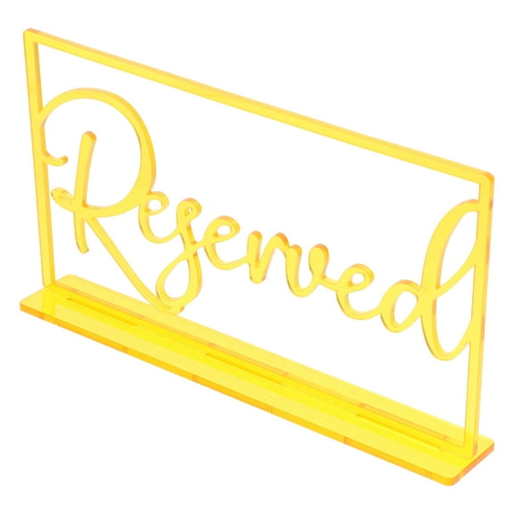 BESTYASH Acrylic Reserved Sign for Wedding Table Decor in with Elegant Sleek Design for Events and Parties