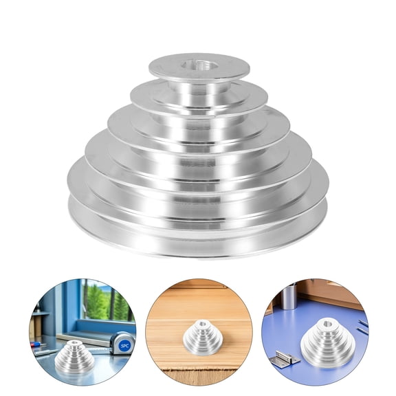 BESTYASH Plated Silver Aluminum Drive Pulley for Drill Press Heavy Duty Transmission System