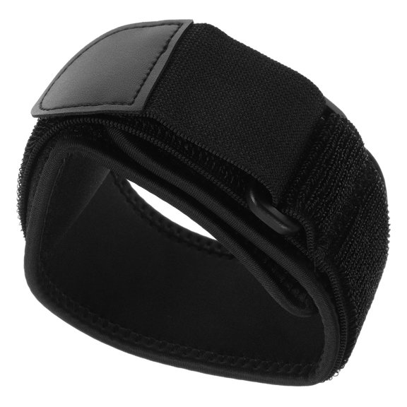 BESTYASH Adjustable Black Elbow Support Band for Sports with Breathable Elastic Compression and Forearm Brace