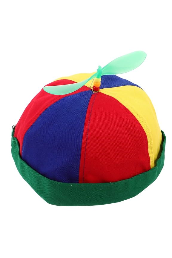 Adjustable Cotton Baseball Cap with Detachable Propeller Pinwheel for Festivals and Outdoor Activities