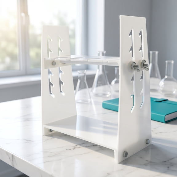 BESTYASH White Laboratory Funnel Stand with Adjustable Height for Efficient Separation and Extraction Tasks