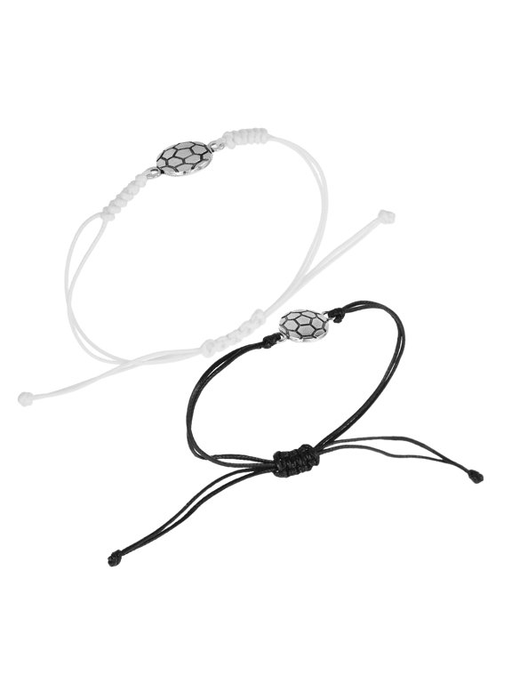 Adjustable Soccer Bracelets in Assorted Colors - Sports Fan Jewelry Accessories for Game Day