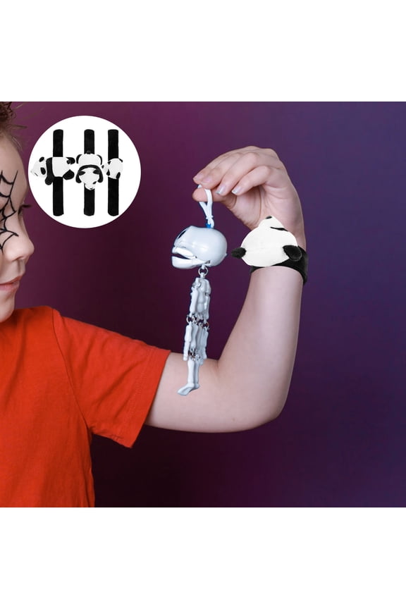 Adorable Panda Slap Bracelet for Children Decorative Wristlets with Black Color Perfect for Parties and 3pcs