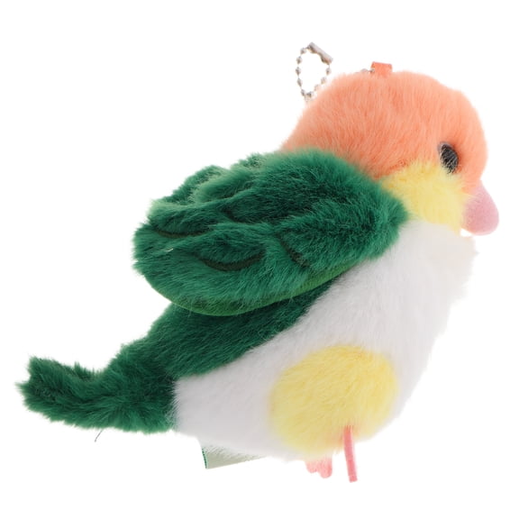 BESTYASH Soft Plush Green Parrot Keychain, Cute Bird Keyring for Backpack, Purse, Car Decoration Accessory