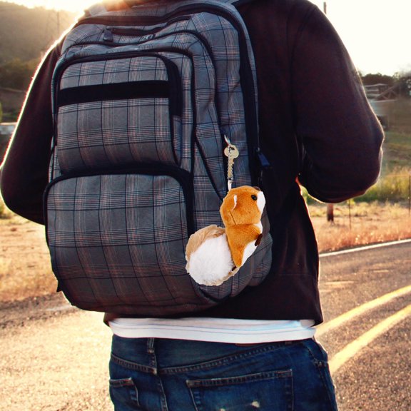 BESTYASH Plush Toys Pendant Squirrel Design Cute Design Chocolate 1 Pcs Bag Accessory For Handbag