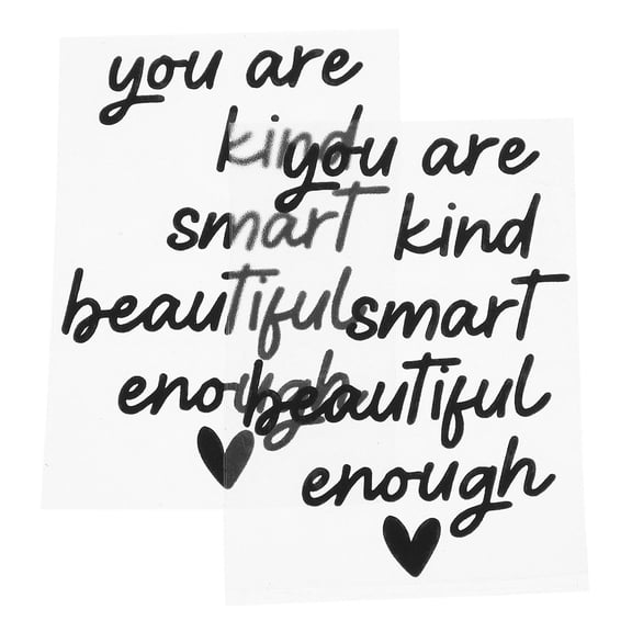 BESTYASH Affirmation Mirror Sticker Black Vinyl Decal for Bathroom Decor Positive Quote Wall Art