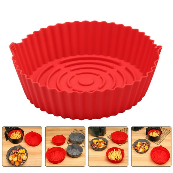 BESTYASH Air Fryer Liner Red Silicone Non-Stick Easy to Clean 1Pcs