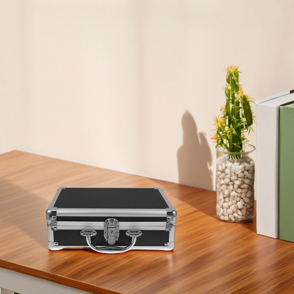 BESTYASH Aluminum Alloy Portable Toolbox with Comfortable Handle and Foam Protection