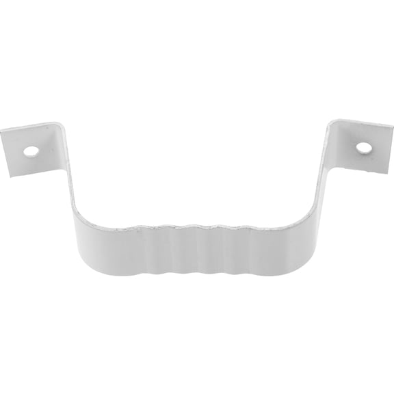 BESTYASH Aluminum Alloy White Gutter Downspout Strap Bracket Square Clamp for Secure Pipe Fastening