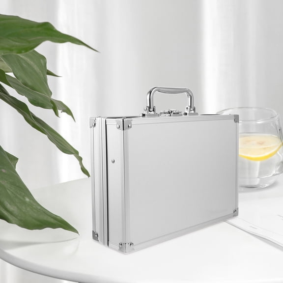 BESTYASH Aluminum Case for Storage with Durable Metal Construction and Stylish Plated Silver Finish