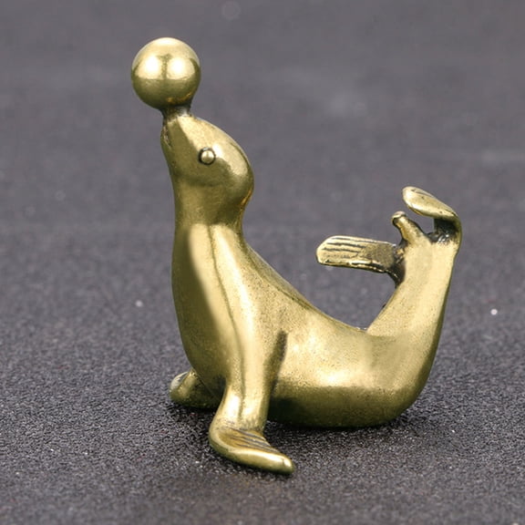 BESTYASH Golden Brass Figurine Retro Decorative Ornament for Home Office Desk Display