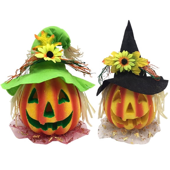 BESTYASH Animated -Lantern Prop, Sound Activated Pumpkin Decoration with Glowing Eyes, Multicolor Light Display