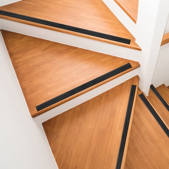 BESTYASH Anti Skid Floor Strips Black Rubber for Stairs Bathroom Shower Pool with Easy Application