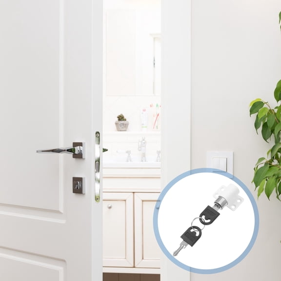 BESTYASH Anti Theft Sliding Window Lock White Zinc Alloy Durable Sash Lock for Home Ventilation