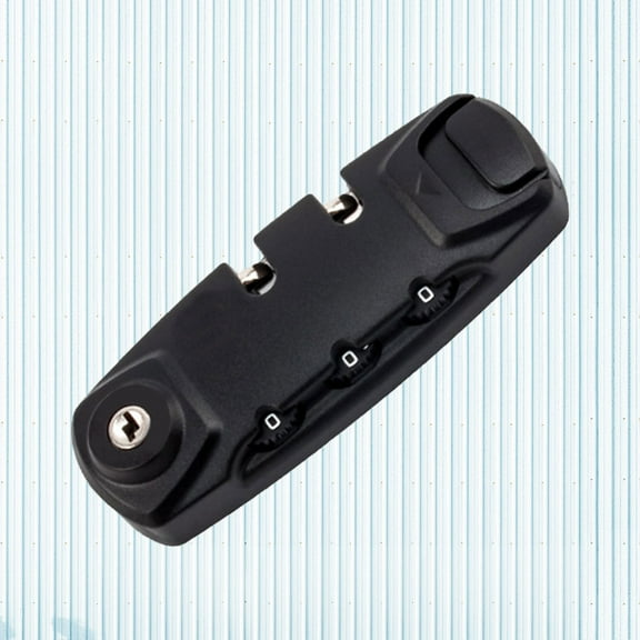 BESTYASH Anti Theft Zipper Lock Password Lock for Backpack Keyless Locking 1Pack Black ABS