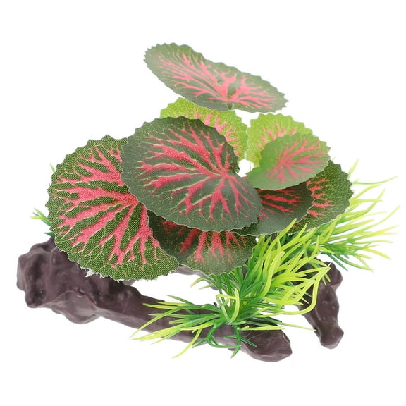 BESTYASH Artificial Greenery Simulated Plant Aquarium Decor Multi PVC Realistic Design 1 Set
