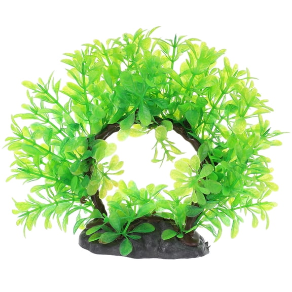BESTYASH Aquarium Ornaments Artificial Aquarium Plants Green Resin Underwater Habitat Simulation 1Pcs