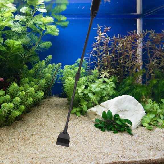BESTYASH Aquarium Accessory Black Plastic Scraper for Healthy Fish Tank 1Set