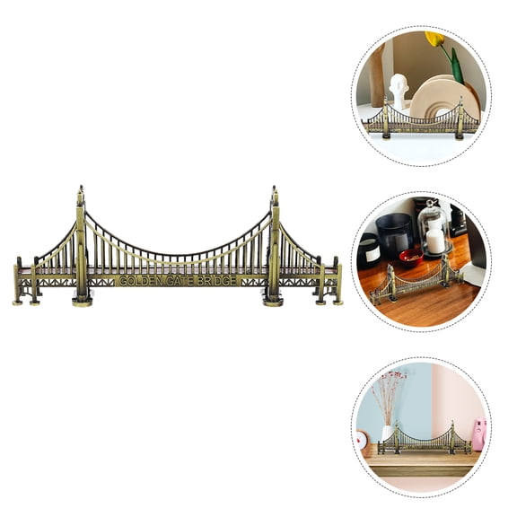 BESTYASH Architecture Decor Antique Bronze Bridge Model for Collectors 1Pack
