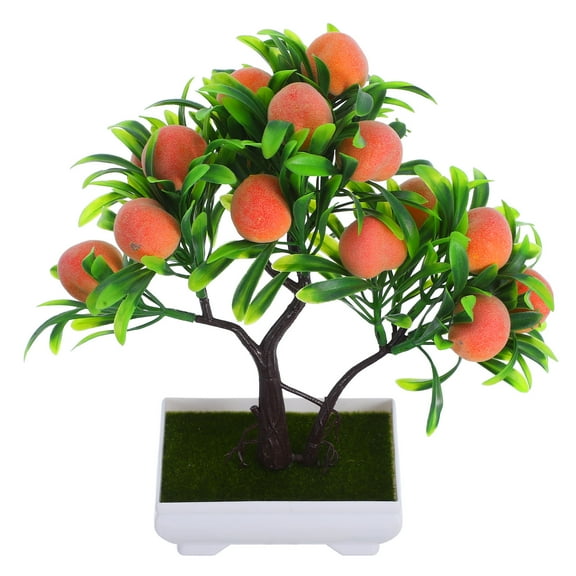 BESTYASH Artificial Peach Tree Plant, Realistic Fake Multi-Branch Plastic Decorative Tree for Home, Office, Shop Decor - 1 Piece