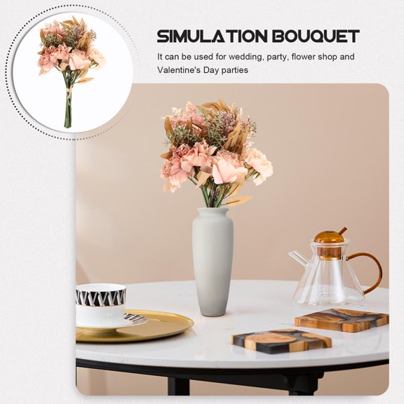 BESTYASH Artificial Rose Flower Bouquet Multi Color Simulation Decoration for Home and Wedding Arrangement