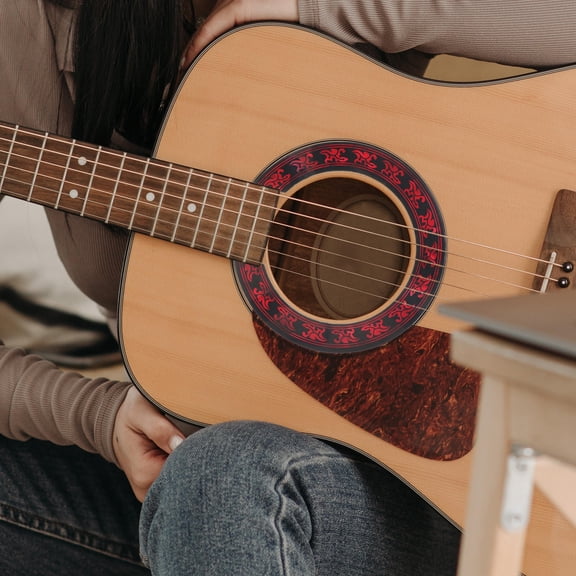 BESTYASH Assorted Color PVC Acoustic Guitar Sound Hole Rosette Sticker for Unique Musical Instrument Look