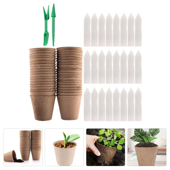 BESTYASH Assorted Color Plant Nursery Pots for Succulent Planting and Transplanting Made of Paper Pulp and Plastic 10 Count
