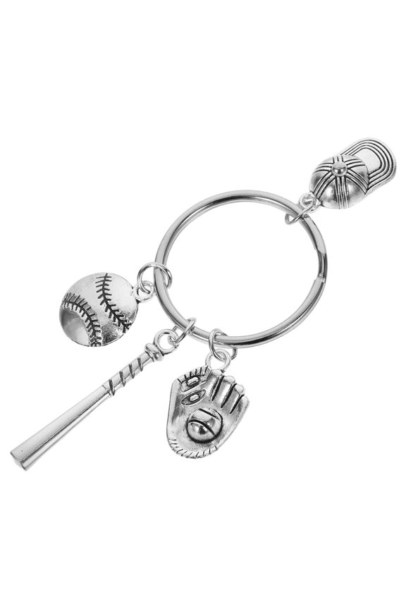 Assorted Color Softball Keychain Decorative Pendant Versatile Key Chain for Bag Car Phone Decoration