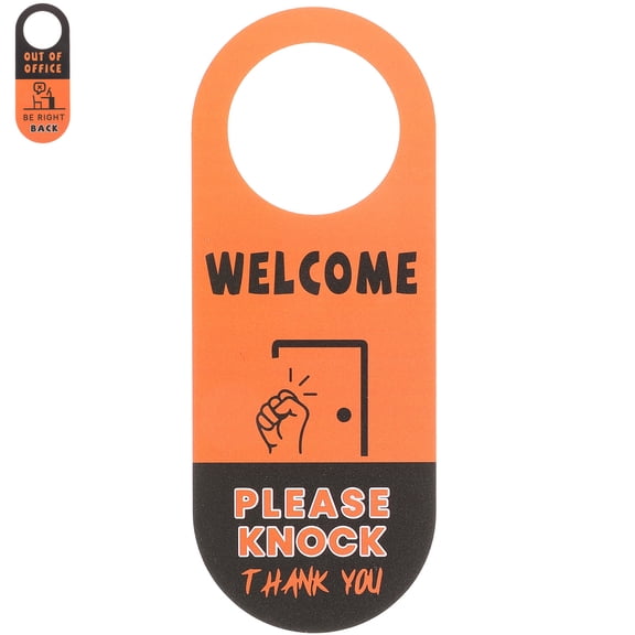 BESTYASH Assorted Color Welcome Please Knock Sign for Door Handle Office Door Privacy Sign