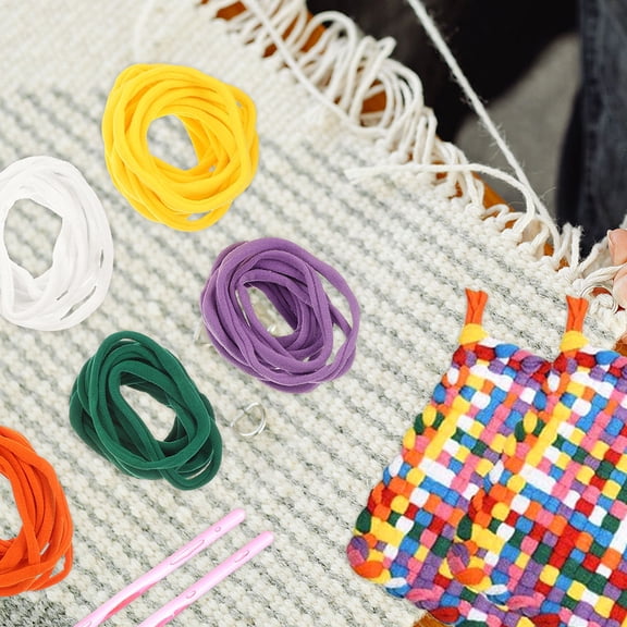 BESTYASH Assorted Loops and Plastic Crochet Hooks for DIY Crafts Projects, Durable Polyester Material