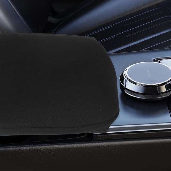 BESTYASH Center Console Armrest Cover Black Cotton Fabric Easy Install Soft Cushion for Car Interior