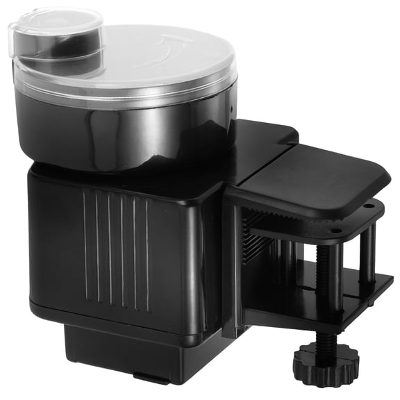 BESTYASH Automatic Fish Feeder for Pond Black Electric Timer Provides Safe Convenient Feeding