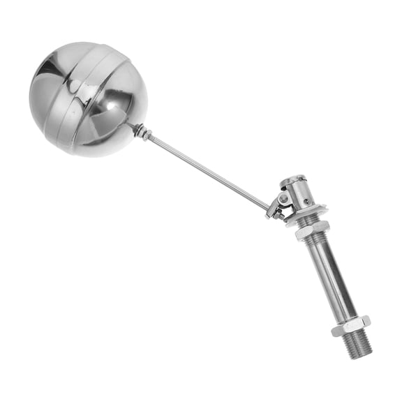 BESTYASH Plated Silver Stainless Steel Water Float Valve for Tanks with Easy Installation and Overflow Prevention