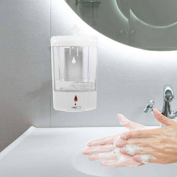 BESTYASH Wall Mounted Touchless Automatic Soap Dispenser Plastic Handwash Machine for Kitchen Bathroom