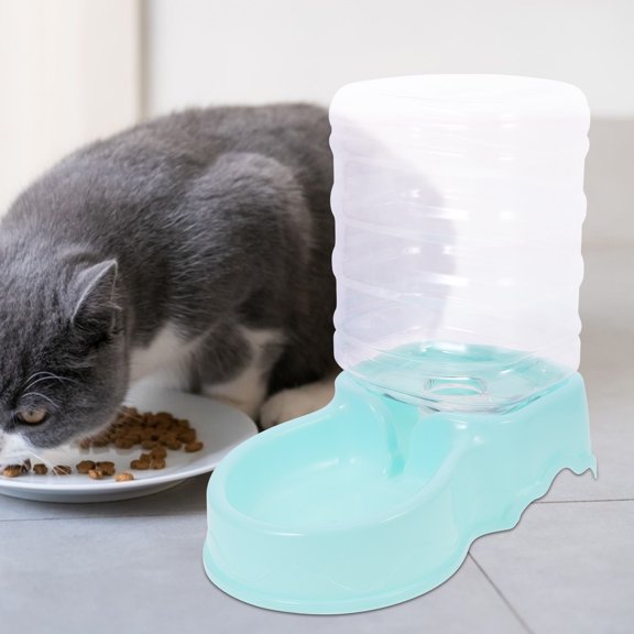 BESTYASH Automatic Water Feeder for Pets Plastic Sky Blue Simple and Elegant 1Pack