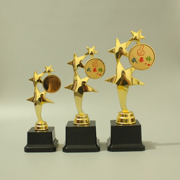 BESTYASH Award Trophy for Celebrations and Classroom Use Plastic with Golden Finish