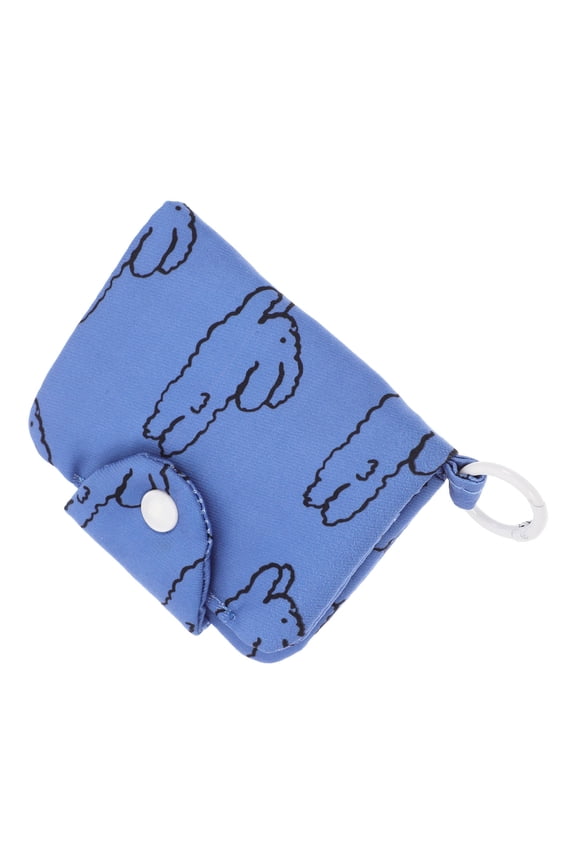 Back to School Wallets for Women Small Size Blue Cloth Minimalist for Women 1Pack