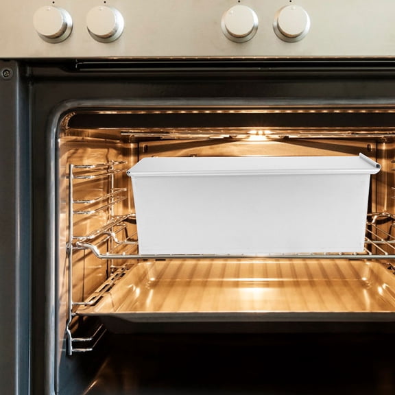 BESTYASH Baking Pan with Lid Non-stick Silver for Kitchen Use 1Pcs